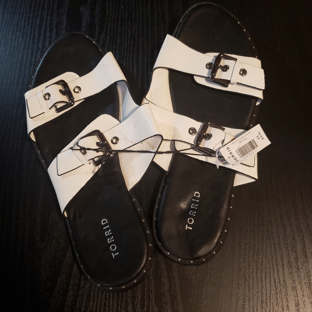Torrid Slip on Sandals adjustable buckles